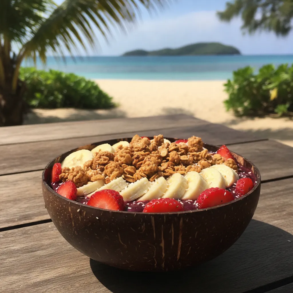 Bowl de açaí com frutas e granola